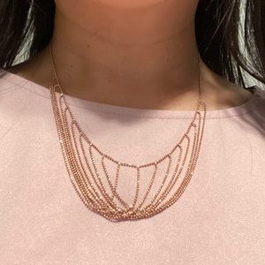 Beautiful Unique Italian Rose gold plated necklace